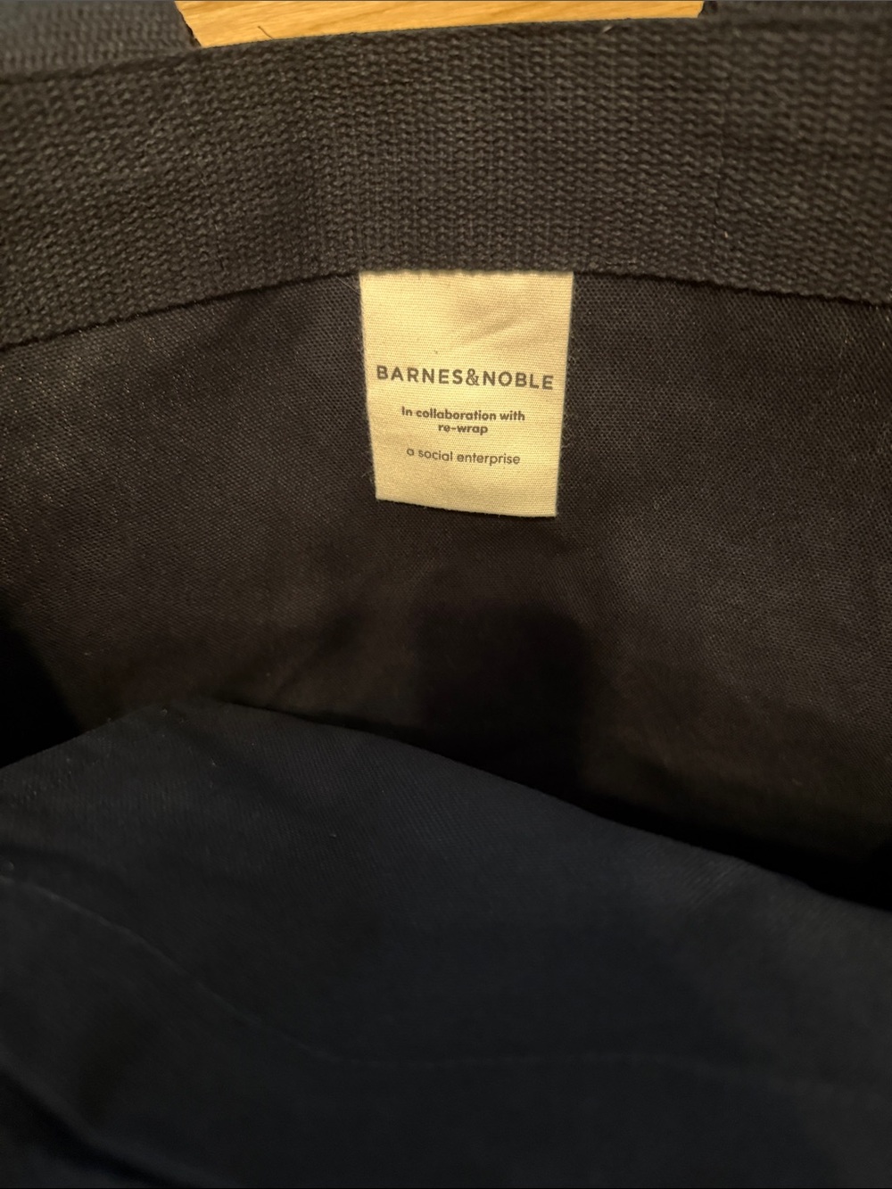 Barnes & Noble Black Tote with Gold Book & Ampersand Design - Picture 5 of 7
